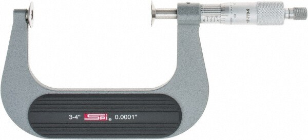 3 to 4", Ratchet Stop Thimble, Mechanical Disc Micrometer