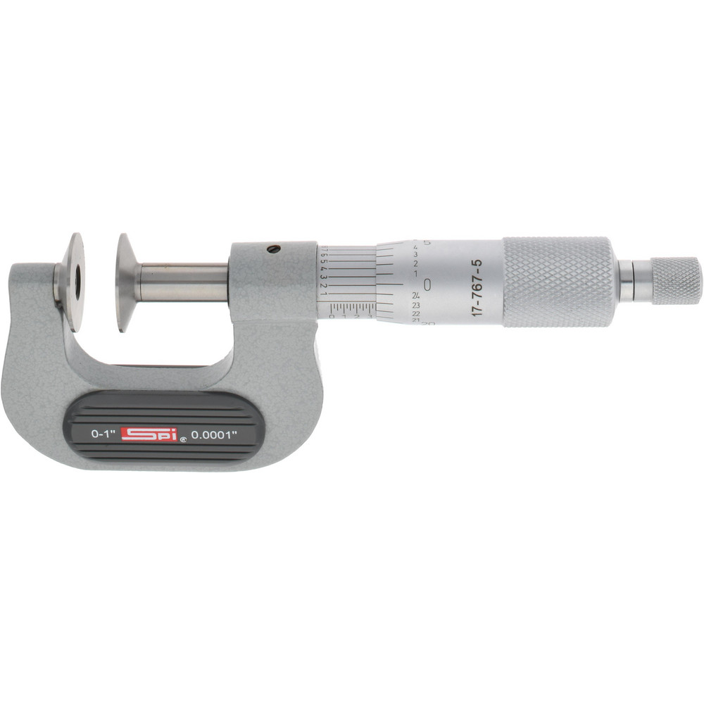SPI 0 to 1", Ratchet Stop Thimble, Mechanical Disc Micrometer MSC