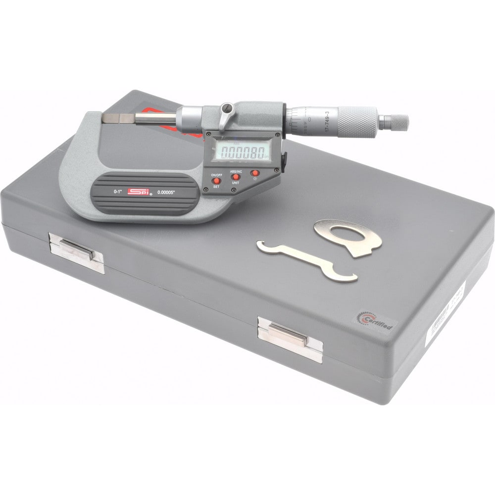 SPI CMS160725077 Blade Micrometer: 1" Max, Electronic Image