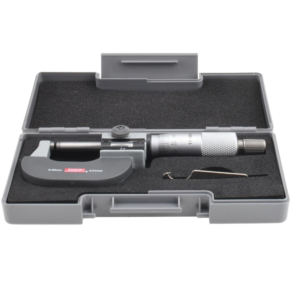 Mechanical Outside Micrometer: 0.01" Graduation