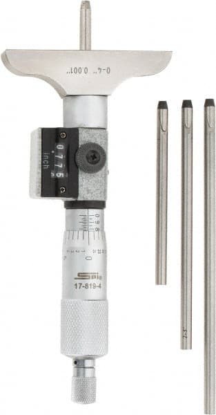 SPI 1 to 1.2" Range Mechanical Inside Hole Micrometer 0.00... 3.15" Gage Depth 