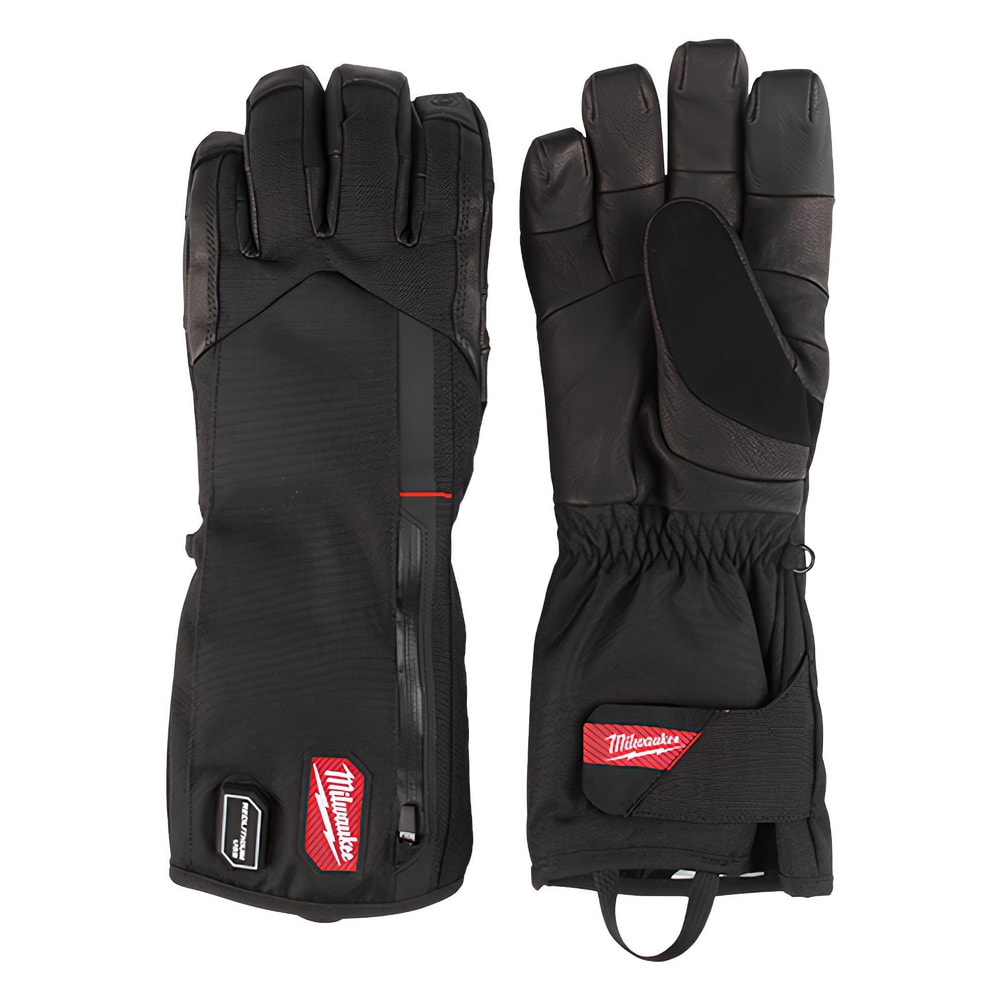 Gloves: Size XL, Polyester-Lined, Leather & Polyester