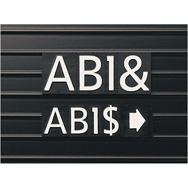 1" High x 8" Wide Alphanumeric Board Characters