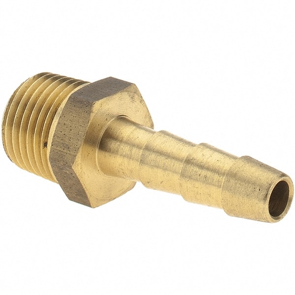 Barbed Hose Fitting: 1/8" x 3/16" ID Hose, Male Connector