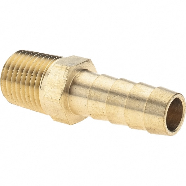 Barbed Hose Fitting: 1/4" x 3/8" ID Hose, Male Connector
