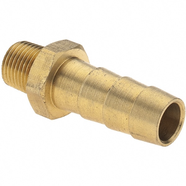 Barbed Hose Fitting: 1/8" x 3/8" ID Hose, Male Connector
