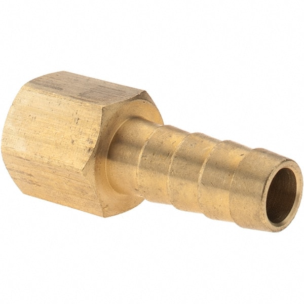 Barbed Hose Fitting: 1/4" x 3/8" ID Hose, Female Connector