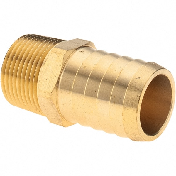 Barbed Hose Fitting: 3/4" x 1" ID Hose, Male Connector