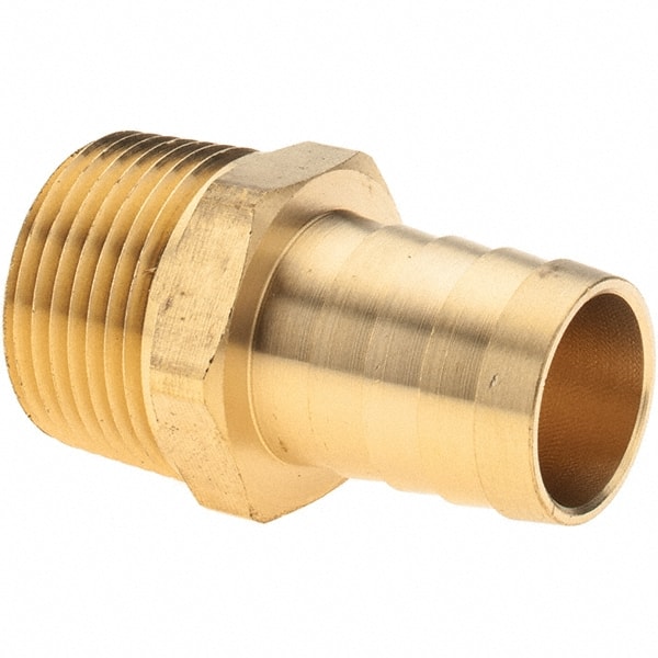 Barbed Hose Fitting: 3/4" x 3/4" ID Hose, Male Connector