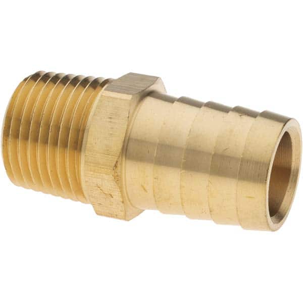 Barbed Hose Fitting: 1/2" x 3/4" ID Hose, Male Connector