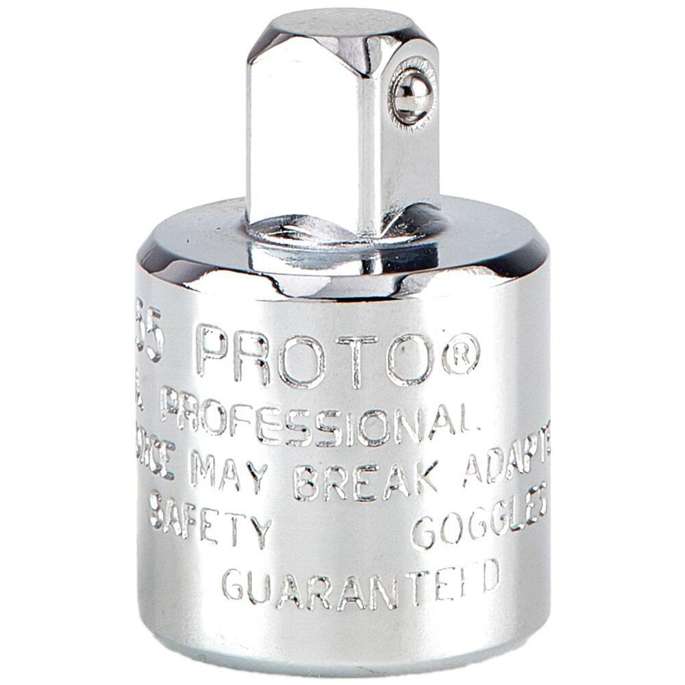 Socket Adapter: Drive, 1/4", 3/8" - 1" OAL