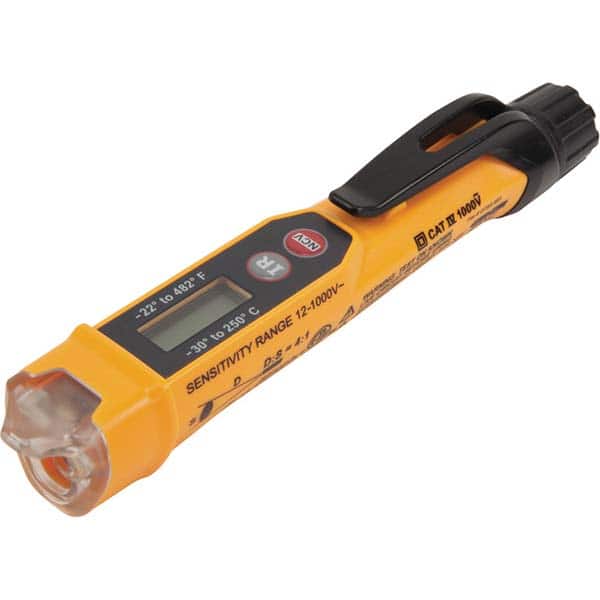 Klein Tools NCVT-4IR Circuit Continuity & Voltage Testers; Tester Type: Non-Contact Voltage Tester ; Display Type: Digital LCD ; Power Supply: AAA Battery ; Includes: IR Thermometer ; Standards: CAT IV 1000V 