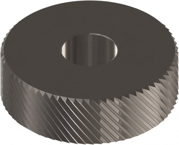 Made in USA KPLX064BN Beveled Face Knurl Wheel: 3/4" Dia, 90 ° Tooth Angle, 24 TPI, Diagonal, Cobalt Image