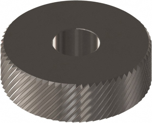 Made in USA KNRX216BN Beveled Face Knurl Wheel: 3/4" Dia, 90 ° Tooth Angle, 16 TPI, Diagonal, Cobalt Image