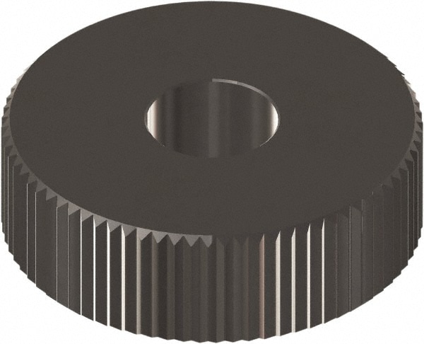 Made in USA KPSX064BN Beveled Face Knurl Wheel: 3/4" Dia, 90 ° Tooth Angle, 21 TPI, Straight, Cobalt Image