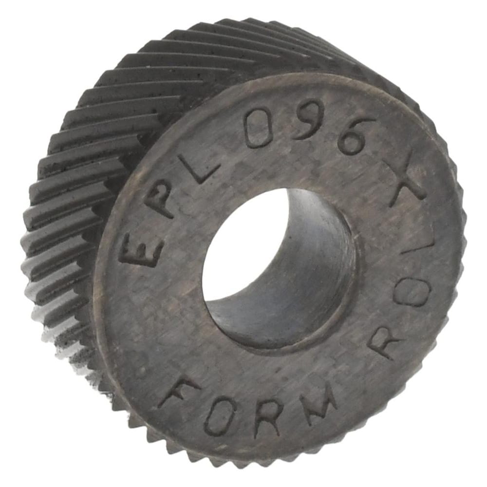 Beveled Face Knurl Wheel: 1/2" Dia, 90 ° Tooth Angle, 36 TPI, Diagonal, Cobalt