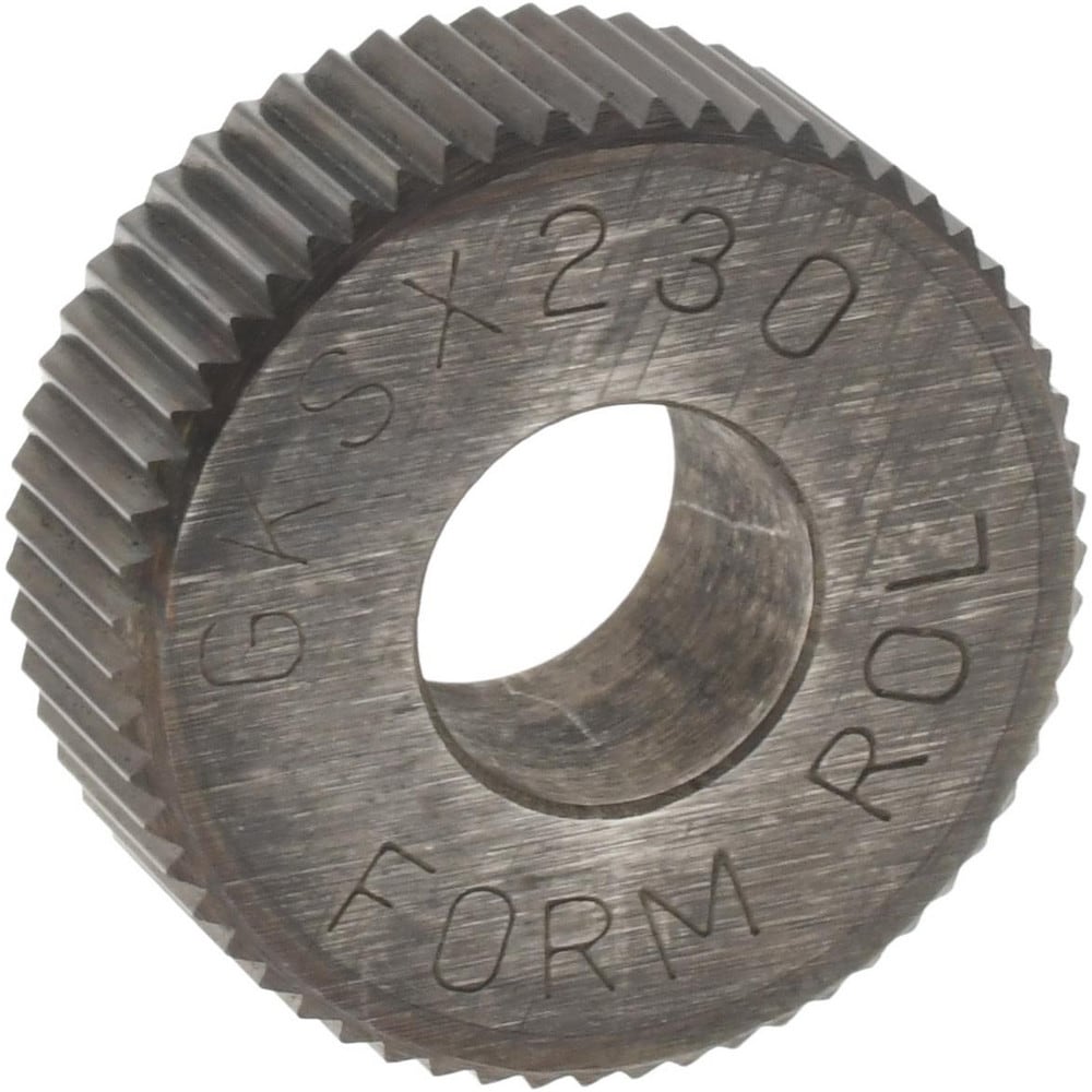 Beveled Face Knurl Wheel: 5/8" Dia, 90 ° Tooth Angle, 30 TPI, Straight, Cobalt