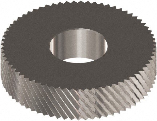 Made in USA CCLX0.8 Standard Knurl Wheel: 0.846" Dia, 90 ° Tooth Angle, 32 TPI, Diagonal, Cobalt Image