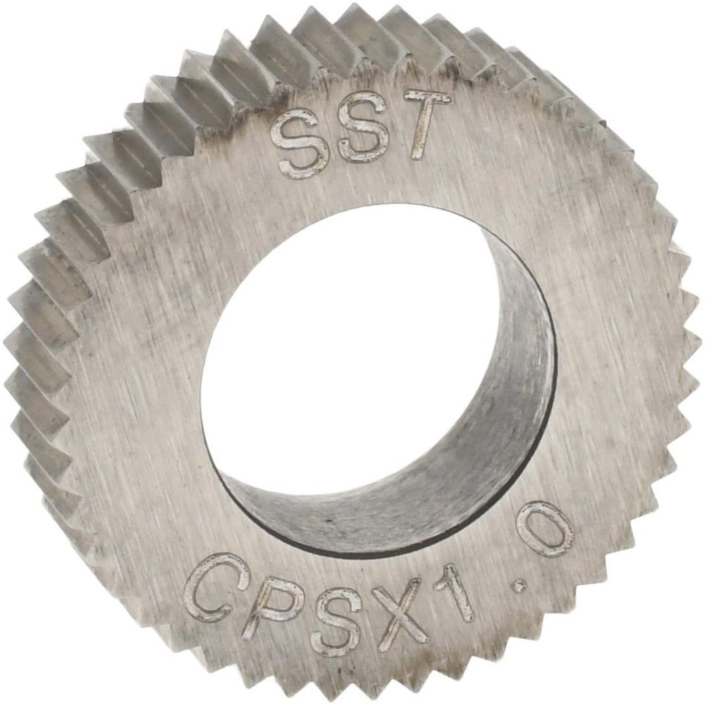 Standard Knurl Wheel: 0.591" Dia, 90 ° Tooth Angle, 25 TPI, Straight, Cobalt
