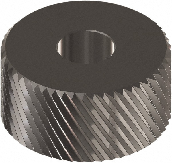 Made in USA OTLX214BN Beveled Face Knurl Wheel: 1" Dia, 90 ° Tooth Angle, 14 TPI, Diagonal, Cobalt Image