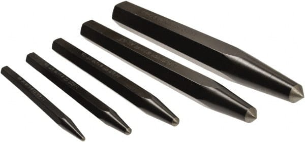 5 Pieces Mayhew Tools 62214 Center Punch Set