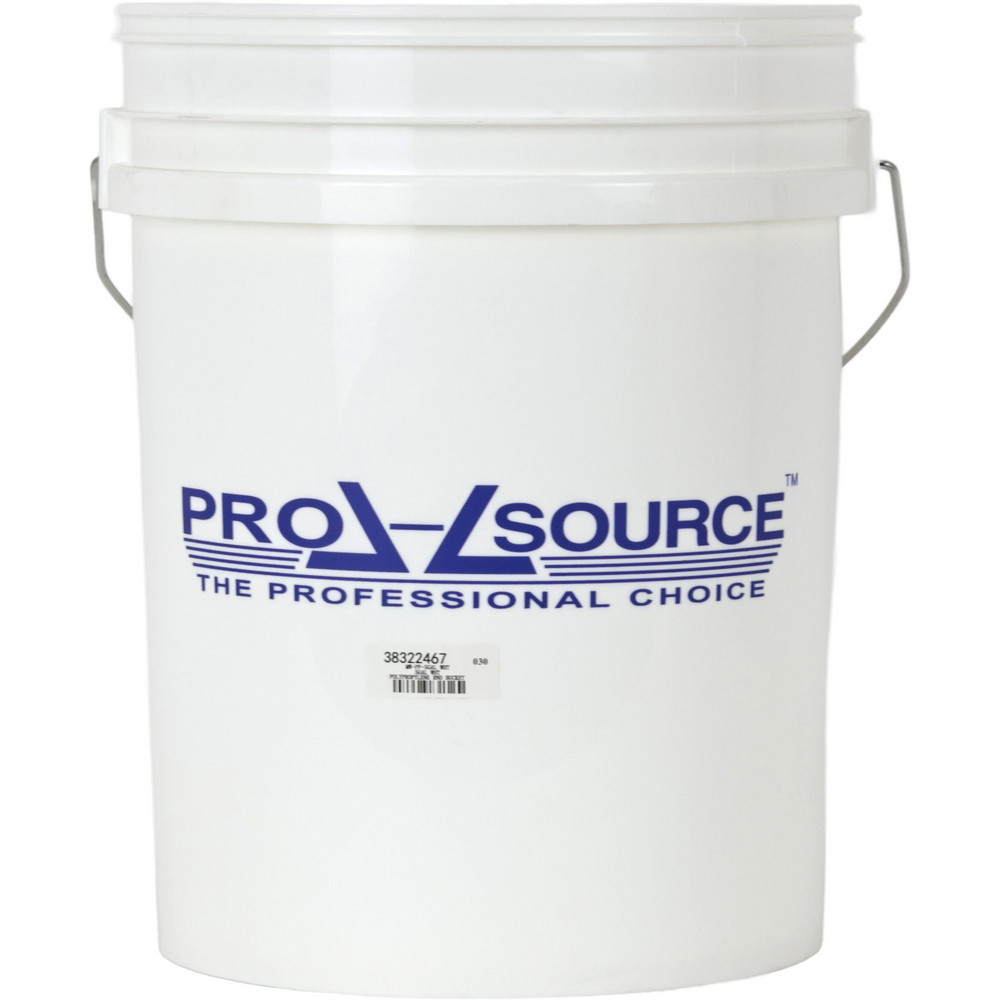 5 Gal, 14.5669" High,1.8 mm Bucket Thickness, Polypropylene Round White Single Pail - Handle Included, 11-7/16" Top Length x 11.46" Top Width x 11.46" Top Dia