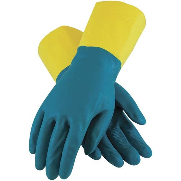 Chemical Resistant Gloves: 3X-Large, 28 mil Thick, Neoprene Over Latex, Unsupported