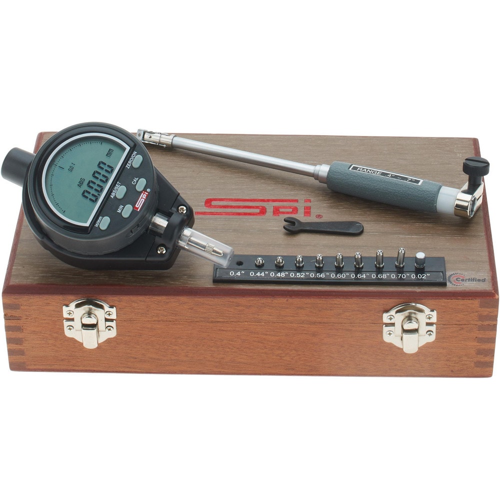 Electronic Bore Gage: 0.4 to 0.7" Measuring Range, 0.0001" Resolution