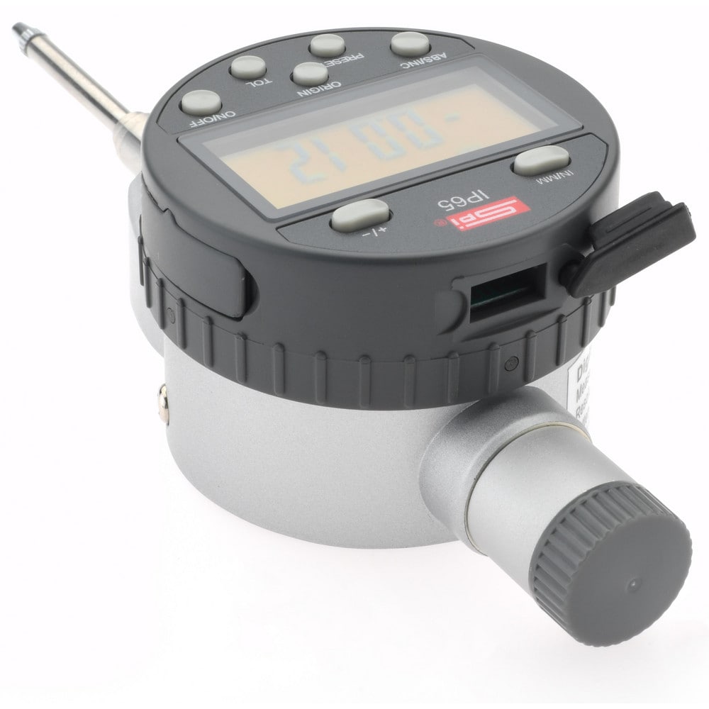 SPI Digital Electronic Drop Indicator 1" Max, 0.000200 in & 0.0050 mm Accuracy, Center Lug