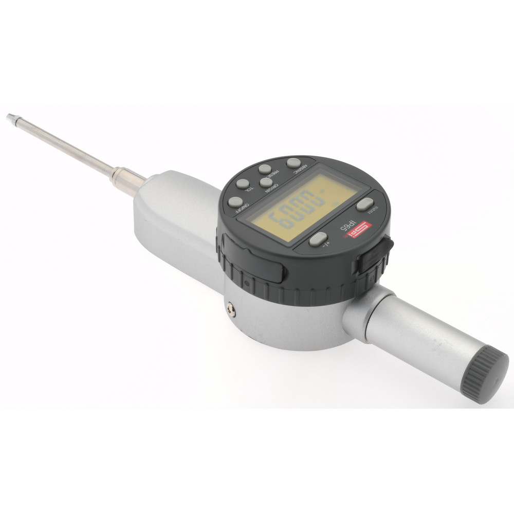 SPI Digital Electronic Drop Indicator 2" Max, 0.000250 in & 0.0060 mm Accuracy, Flat & Lug