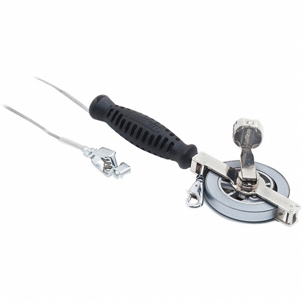 Lufkin 50' x 1/2" Silver Steel Blade Tape Measure - 1/8" Graduation, Inch Graduation Style, Chrome Vinyl Clad Steel Case | Part #CN1293SF5871N