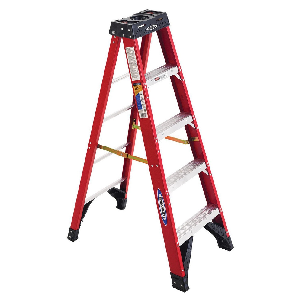 Werner - Step Ladders; Height (Feet): 5ft ; Load Capacity (Lb.): 375lb