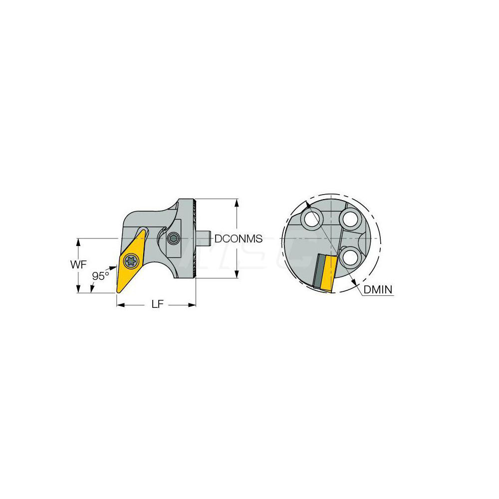 Iscar Replaceable Boring Bar Heads; Compatible Insert Style VCMT
