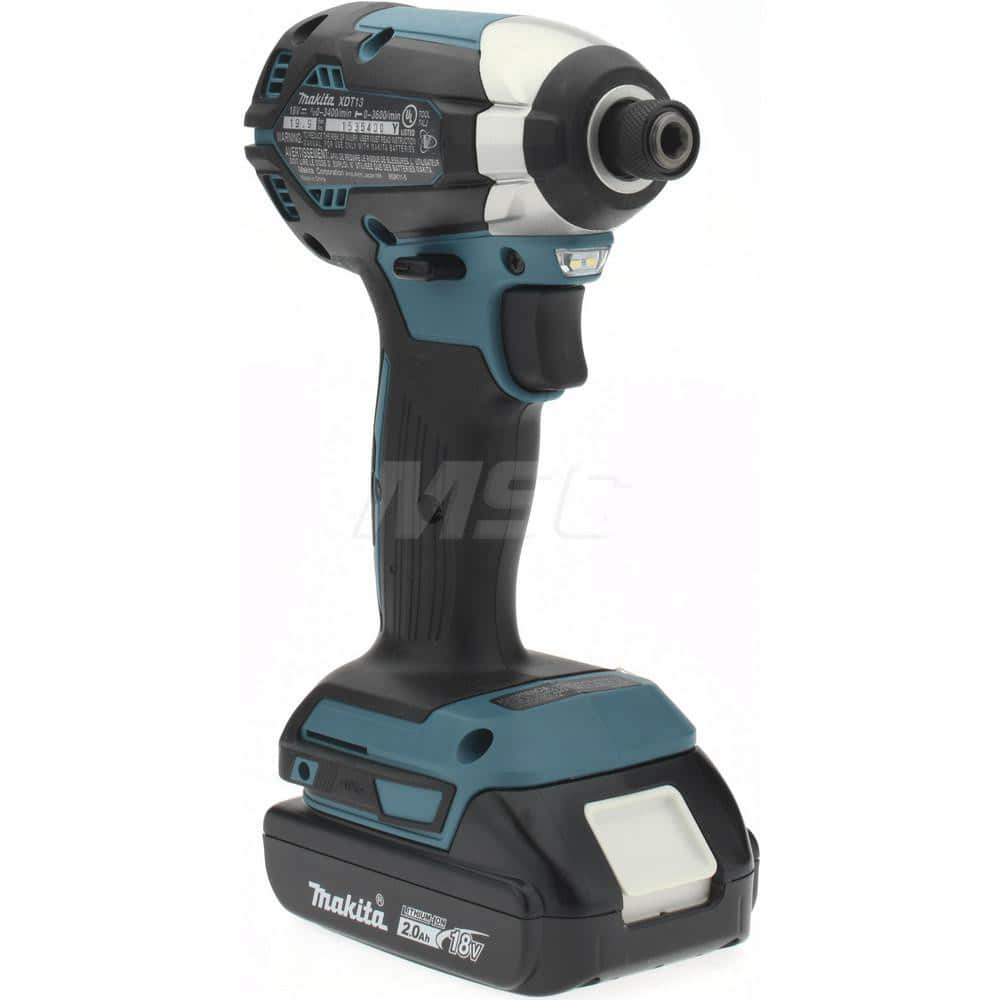 Makita Cordless Impact Wrench: 18V, 1/4″ Drive, to 3,600 BPM, 3,400 RPM  38478434 MSC Industrial Supply