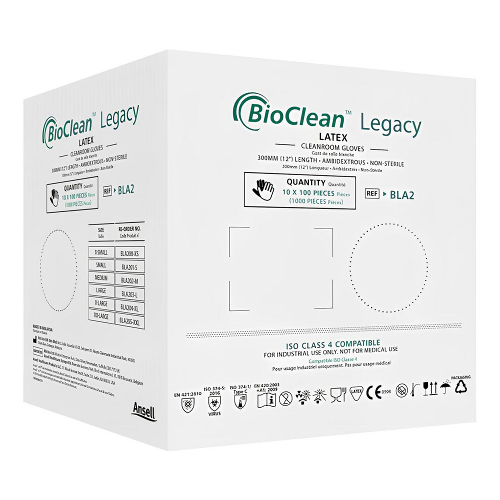 BioClean Series Bioclean Legacy Disposable Gloves Size 2XLarge, 6.