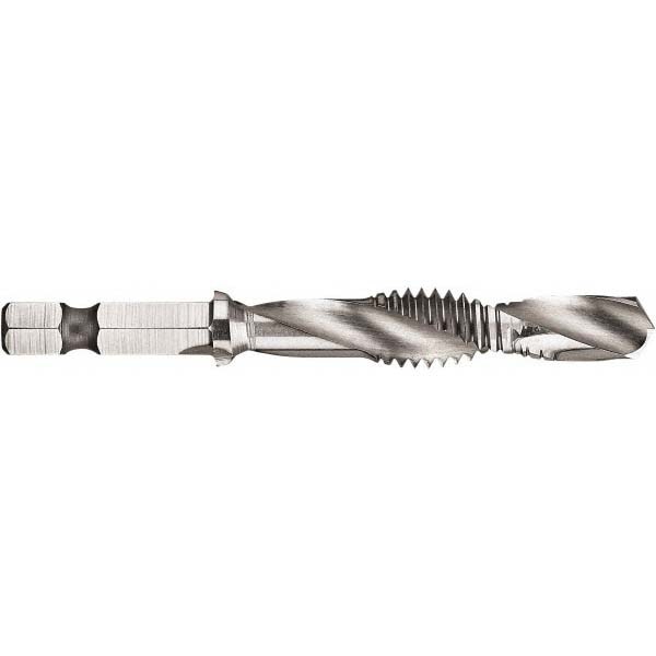 Combination Drill Tap: 3/8-16, 2B, 3 Flutes, High Speed Steel