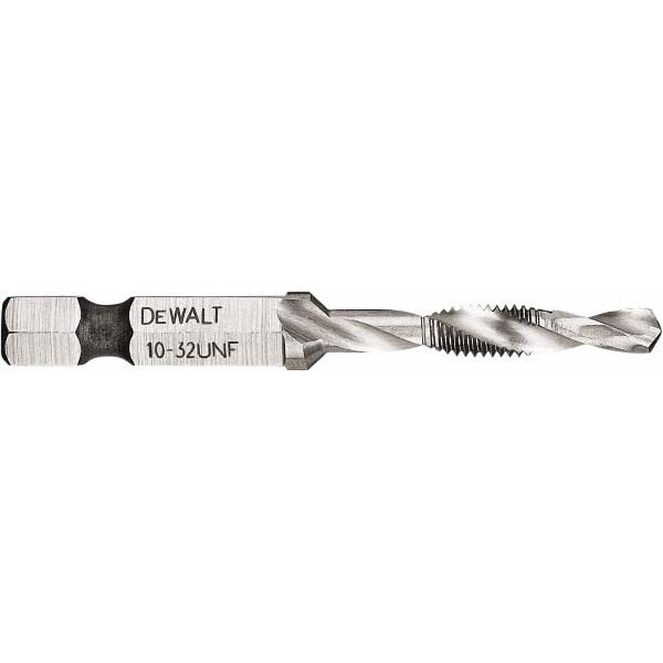 Combination Drill Tap: #10-32, 2B, 3 Flutes, High Speed Steel