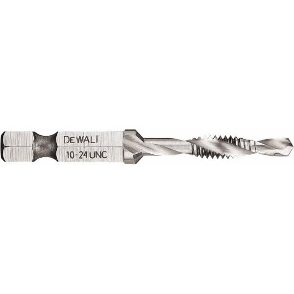 Combination Drill Tap: #10-24, 2B, 3 Flutes, High Speed Steel