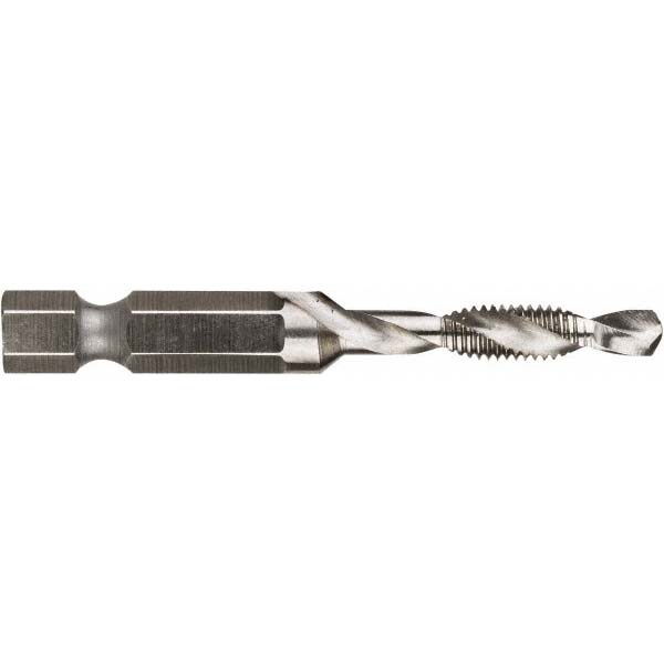 Combination Drill Tap: #10-32, 2B, 3 Flutes, High Speed Steel