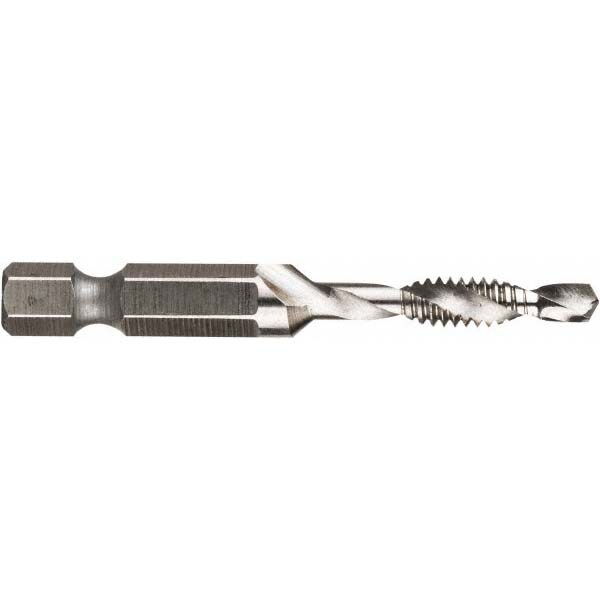 Combination Drill Tap: #10-24, 2B, 3 Flutes, High Speed Steel