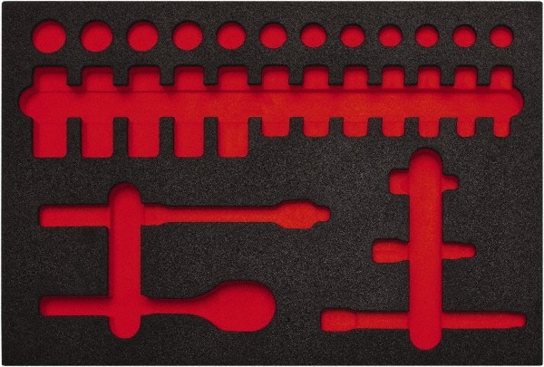 PROTO J52222F Tool Box Case & Cabinet Inserts; Type: Foam Insert ; For Use With: J52222 ; Material Family: Foam ; Width (Inch): 11 ; Depth (Inch): 16 ; Height (Inch): 1-1/4 Image