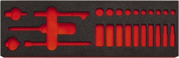 PROTO J47116F Tool Box Case & Cabinet Inserts; Type: Foam Insert ; For Use With: J47116 ; Material Family: Foam ; Width (Inch): 5 ; Depth (Inch): 16 ; Height (Inch): 1-1/4 Image