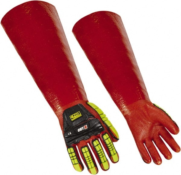 Ringers Gloves 075-12 Chemical Resistant Gloves: X-Large, 10 mil Thick, Polyvinylchloride 