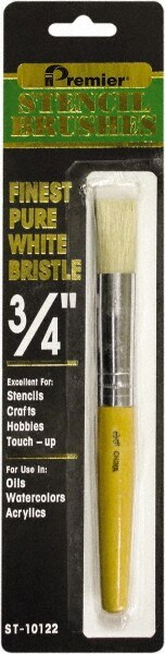Stencil Brushes & Rollers; Type: Stencil Brush ; Diameter (Inch): 3/4 ; Bristle Length (Inch): 1 ; Bristle Material: Bristle ; Handle Length (Inch): 5-1/2 ; Handle Material: Wood