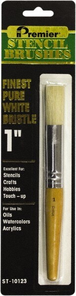 Stencil Brushes & Rollers; Type: Stencil Brush ; Diameter (Inch): 1 ; Bristle Length (Inch): 1 ; Bristle Material: Bristle ; Handle Length (Inch): 5-1/2 ; Handle Material: Wood