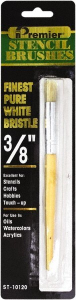 Stencil Brushes & Rollers; Type: Stencil Brush ; Diameter (Inch): 3/8 ; Bristle Length (Inch): 1 ; Bristle Material: Bristle ; Handle Length (Inch): 5-1/2 ; Handle Material: Wood
