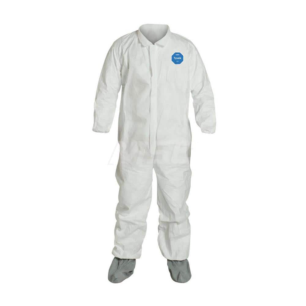 Dupont TY121SWMD0025NS Disposable Coveralls: Size Medium, 1.2 oz 