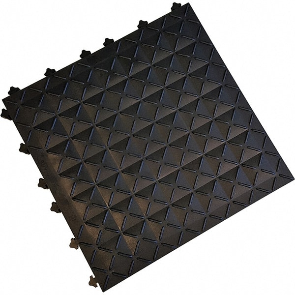 Ergo Advantage ESDA1-B Anti-Fatigue Modular Tile Mat: Dry Environment, 18" Length, 18" Wide, 1" Thick, Black 