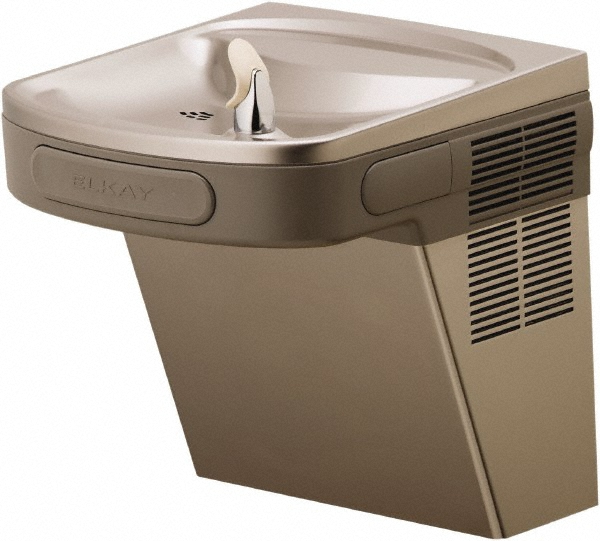 Water Cooler & Fountain: 8.0 GPH Cooling Capacity - Copper Cabinet, 20 to 100 psi, 115V, 370 Watts, 4.0 Full Load Amps, 0.5 & 0.5 HP