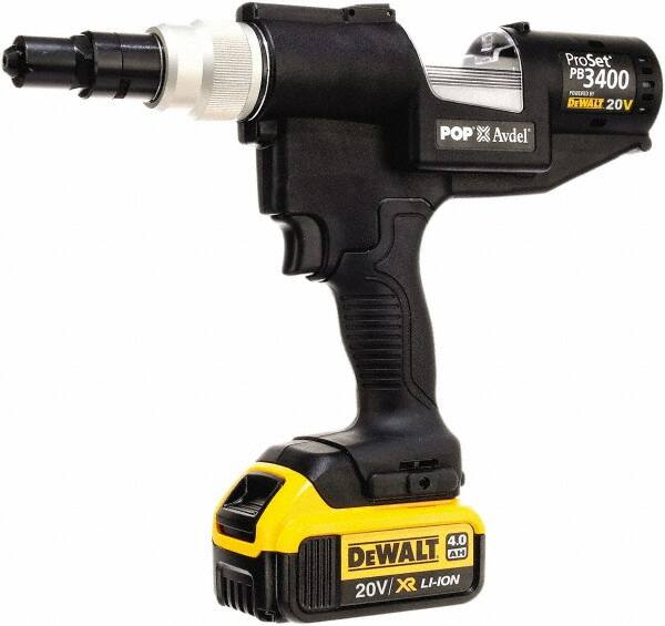 3/16 to 1/4" Closed End Rivet Capacity, 4,047 Lb Pull Force, Cordless Electric Riveter
